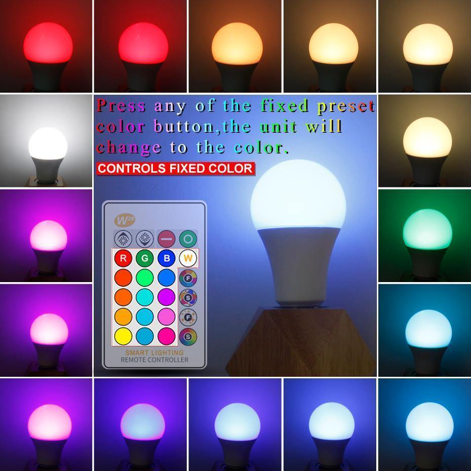 Lâmpada LED 10W RGB - Controle Remoto