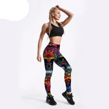 Calça Legging Cintura Alta Color Skull - Penny Lane