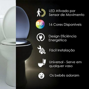 Luz Inteligente - LED + Sensor de Movimento - Vaso sanitário