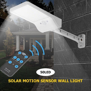 Refletor Solar 50 LED - Controle Remoto + Sensor Movimento