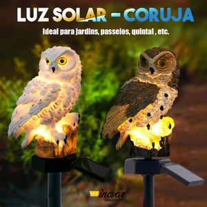 Luz Solar de Jardim - Coruja