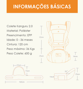 Colete Ergonômico Baby Kanguru 2.0