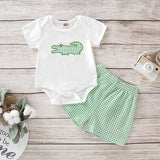 Conjunto Body + Shorts Jacaré - 0 a 4 anos