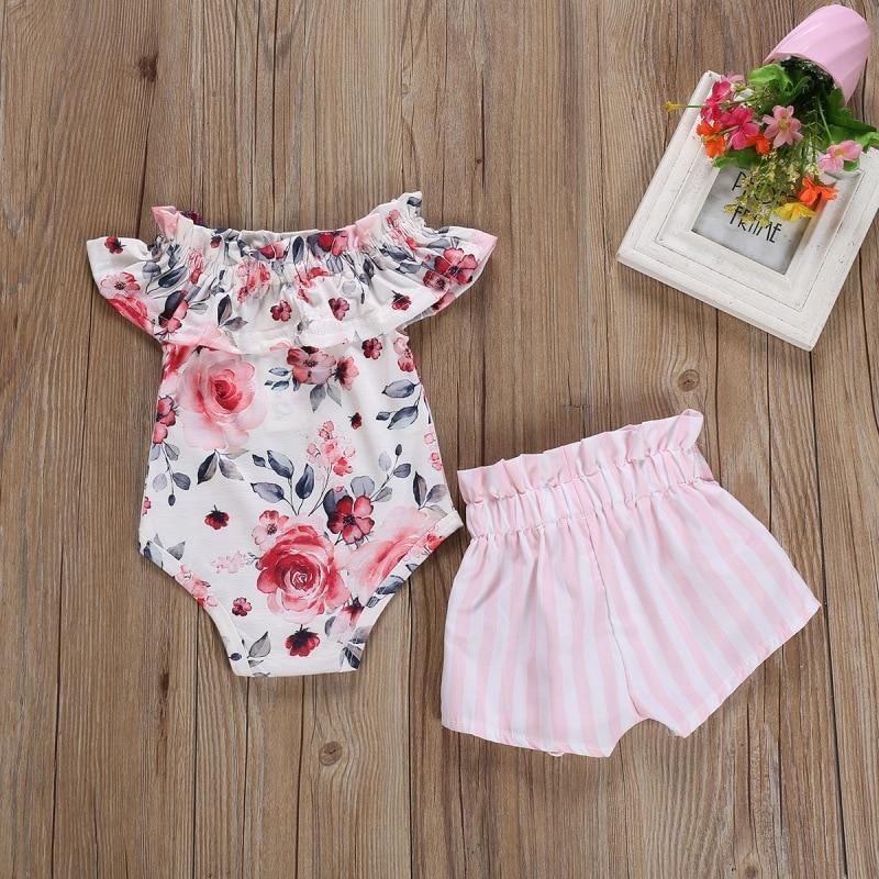 Conjunto Body Ciganinha com Shorts Clochard - Tamanhos de 0 a 18 meses