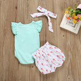 Conjunto Body + Shorts Florido - Tamanhos de 0 a 2 anos