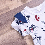 Conjunto Casual 3 peças Floral - Tamanhos de 2 a 6 anos