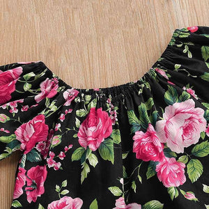 Conjunto Ciganinha Floral  - Tamanhos de 9 meses a 4 anos