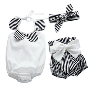 Conjunto Chic Baby Listradinho - Tamanhos de 0 a 2 anos