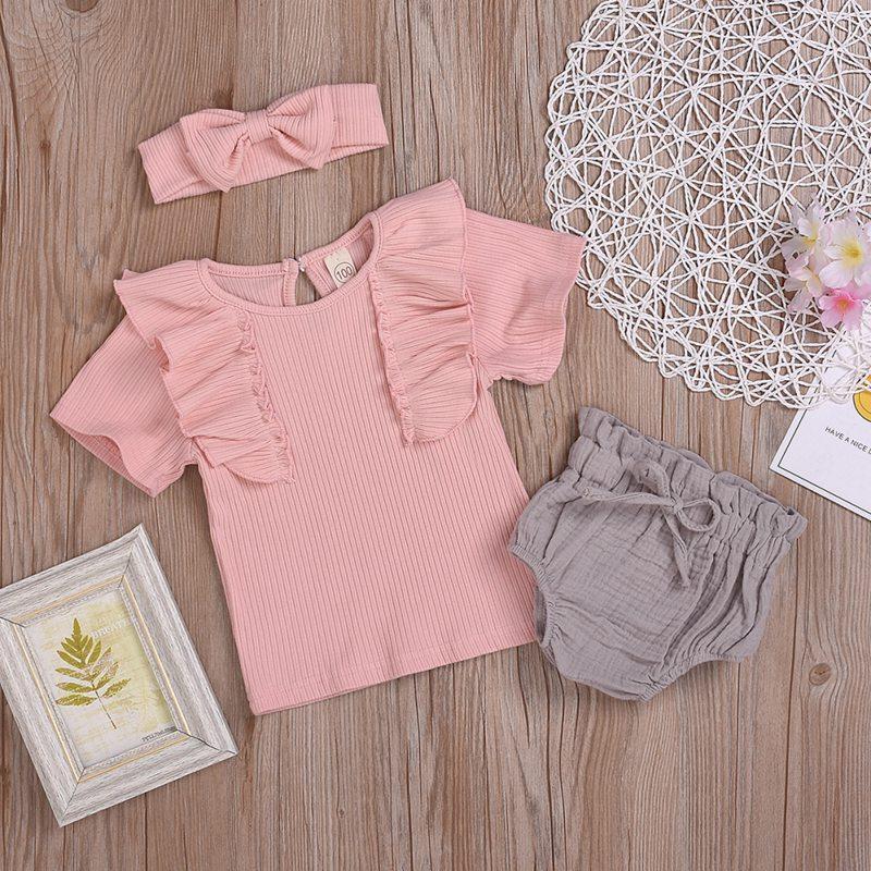 Conjunto 3 Peças Summer Style - Tamanhos de 0 a 2 anos