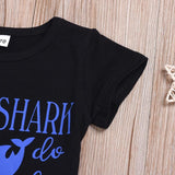 Conjuntos Estampas Dino e Baby Shark - Tamanhos 0 a 3 anos