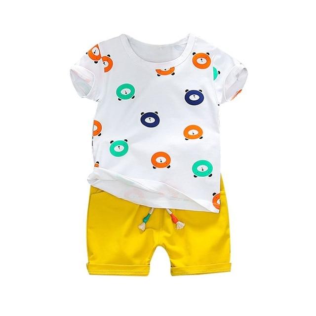 Conjunto Casual Ursos - Tamanhos de 6 meses a 4 anos