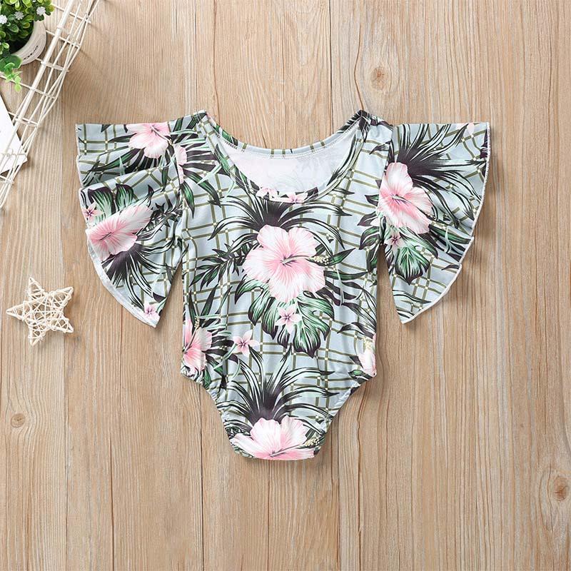 Conjunto Body Floral + Saia - Tamanhos 1 a 4 anos