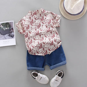 Conjunto Casual Estampado - Tamanhos de 3 meses a 4 anos