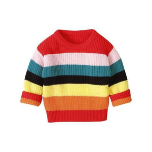 Pullover Listrado Colorido - Tamanhos de 6 meses a 4 anos