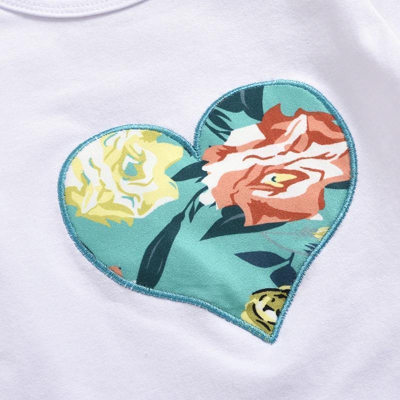 Conjunto Floral 3 Peças Love - Tamanhos de 0 a 18 meses