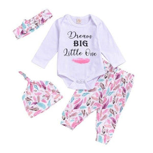 Conjunto 4 Peças Baby Girl e Boy- Tamanhos de 0 a 24 meses