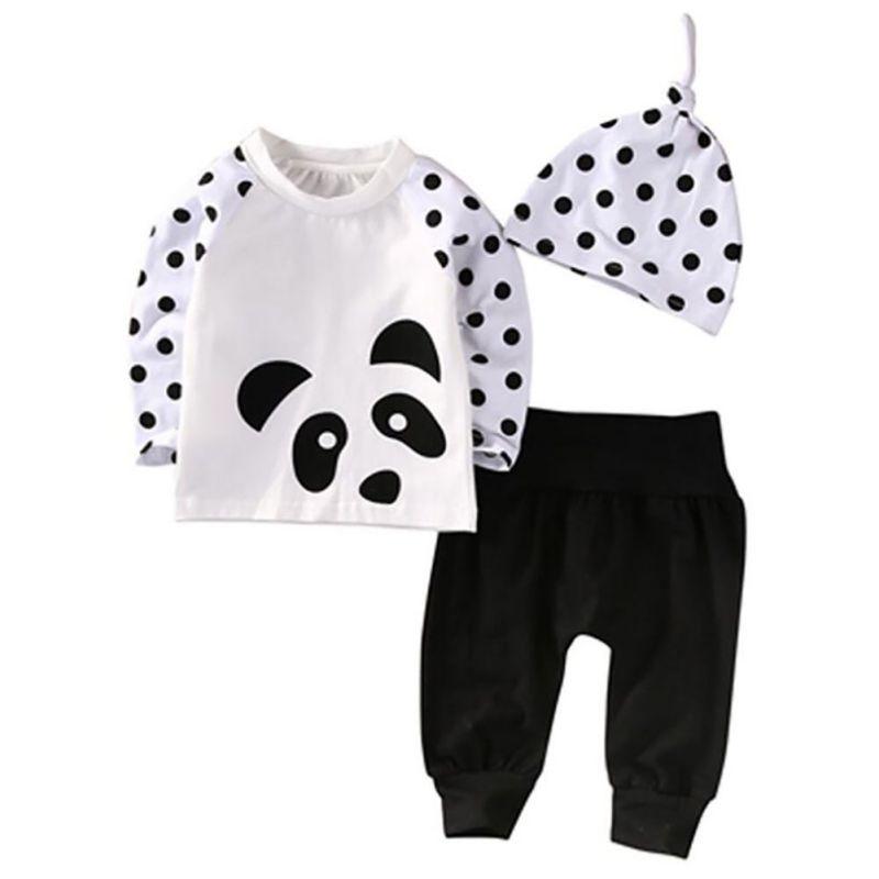 Conjunto Panda 3 Peças - Tamanhos de 0 a 2 anos