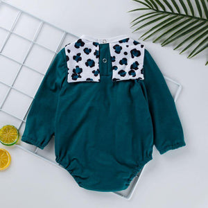 Body Casual Lapela Leopardo com Pom Pom - Tamanhos de 0 a 2 anos