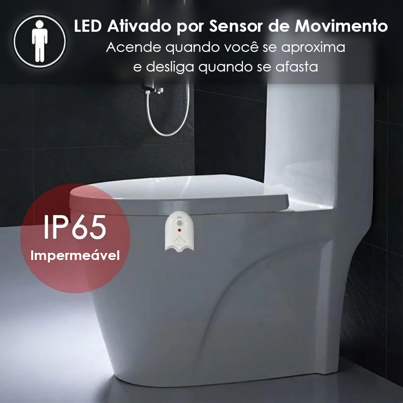 Luz Inteligente - LED + Sensor de Movimento - Vaso sanitário